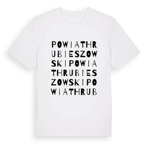 powiat hrubieszowski ordlek t-shirt – ekologisk bomull t-shirt från Pinshirt
