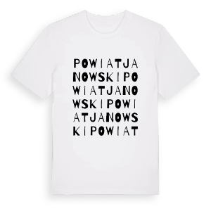 powiat janowski ordlek t-shirt – ekologisk bomull t-shirt från Pinshirt