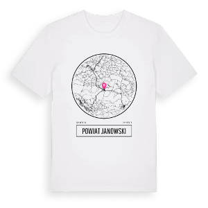 powiat janowski t-shirt – ekologisk bomull t-shirt från Pinshirt