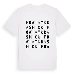 powiat kraśnicki ordlek t-shirt – ekologisk bomull t-shirt från Pinshirt