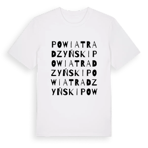 powiat radzyński ordlek t-shirt – ekologisk bomull t-shirt från Pinshirt