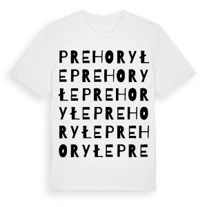 Prehoryłe ordlek t-shirt – ekologisk bomull t-shirt från Pinshirt