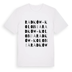 Radków-Kolonia ordlek t-shirt – ekologisk bomull t-shirt från Pinshirt