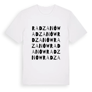 Radzanów ordlek t-shirt – ekologisk bomull t-shirt från Pinshirt