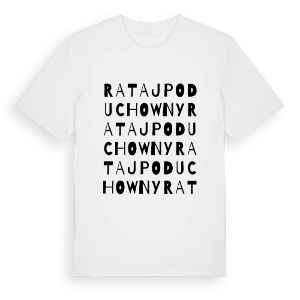 Rataj Poduchowny ordlek t-shirt – ekologisk bomull t-shirt från Pinshirt
