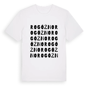 Rogóźno ordlek t-shirt – ekologisk bomull t-shirt från Pinshirt
