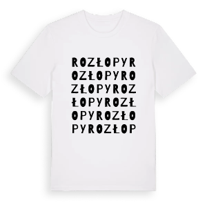 Rozłopy ordlek t-shirt – ekologisk bomull t-shirt från Pinshirt