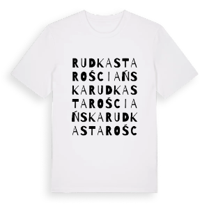 Rudka Starościańska ordlek t-shirt – ekologisk bomull t-shirt från Pinshirt