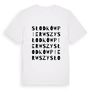 Słodków Pierwszy ordlek t-shirt – ekologisk bomull t-shirt från Pinshirt