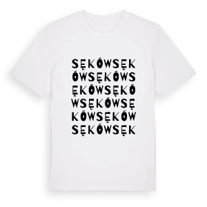 Sęków ordlek t-shirt – ekologisk bomull t-shirt från Pinshirt