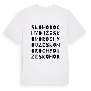 Skomorochy Duże ordlek t-shirt – ekologisk bomull t-shirt från Pinshirt
