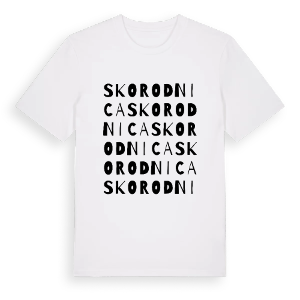 Skorodnica ordlek t-shirt – ekologisk bomull t-shirt från Pinshirt