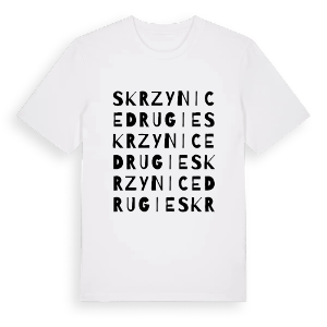 Skrzynice Drugie ordlek t-shirt – ekologisk bomull t-shirt från Pinshirt