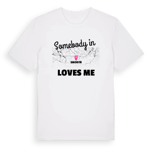 Någon i Smoryń älskar mig t-shirt – ekologisk bomull t-shirt från Pinshirt