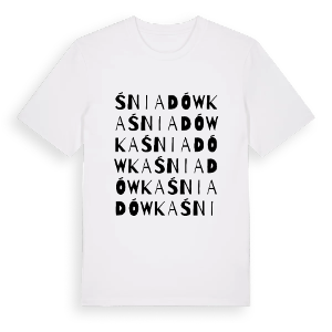 Śniadówka ordlek t-shirt – ekologisk bomull t-shirt från Pinshirt