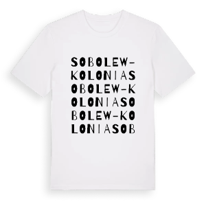 Sobolew-Kolonia ordlek t-shirt – ekologisk bomull t-shirt från Pinshirt