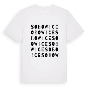 Sobowice ordlek t-shirt – ekologisk bomull t-shirt från Pinshirt