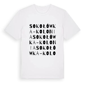 Sokołówka-Kolonia ordlek t-shirt – ekologisk bomull t-shirt från Pinshirt