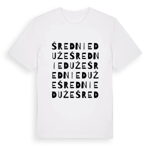 Średnie Duże ordlek t-shirt – ekologisk bomull t-shirt från Pinshirt