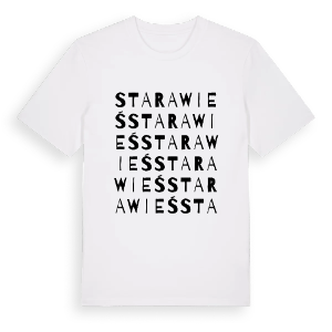 Stara Wieś ordlek t-shirt – ekologisk bomull t-shirt från Pinshirt