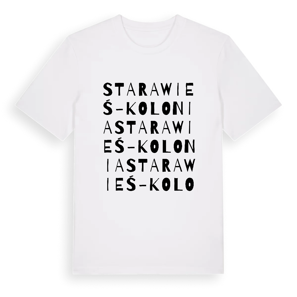 Stara Wieś-Kolonia ordlek t-shirt – White, i miljö