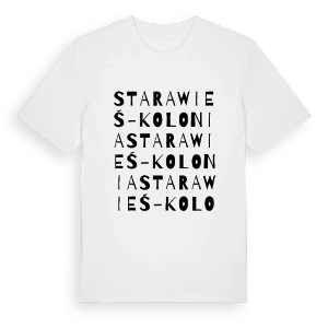 Stara Wieś-Kolonia ordlek t-shirt – ekologisk bomull t-shirt från Pinshirt