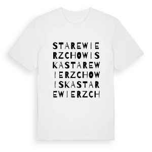 Stare Wierzchowiska ordlek t-shirt – ekologisk bomull t-shirt från Pinshirt