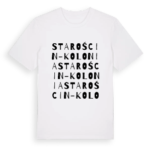 Starościn-Kolonia ordlek t-shirt – ekologisk bomull t-shirt från Pinshirt