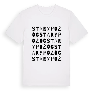 Stary Pożóg ordlek t-shirt – ekologisk bomull t-shirt från Pinshirt