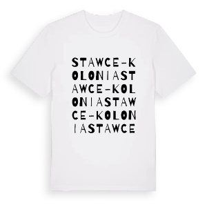 Stawce-Kolonia ordlek t-shirt – ekologisk bomull t-shirt från Pinshirt