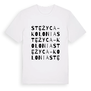 Stężyca-Kolonia ordlek t-shirt – ekologisk bomull t-shirt från Pinshirt