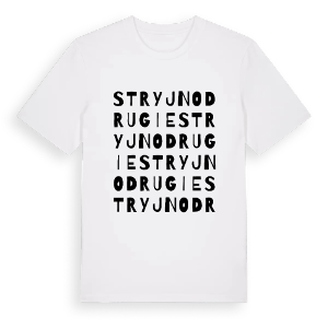 Stryjno Drugie ordlek t-shirt – ekologisk bomull t-shirt från Pinshirt
