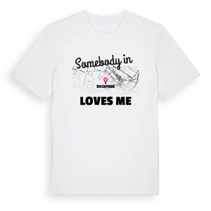 Någon i Suchynia älskar mig t-shirt – ekologisk bomull t-shirt från Pinshirt