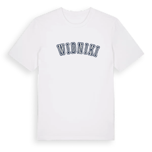 Świdniki college t-shirt – ekologisk bomull t-shirt från Pinshirt
