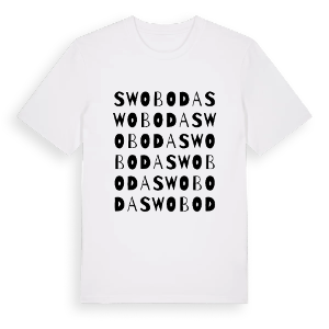 Swoboda ordlek t-shirt – ekologisk bomull t-shirt från Pinshirt