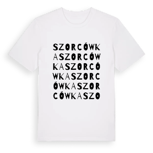 Szorcówka ordlek t-shirt – ekologisk bomull t-shirt från Pinshirt