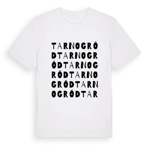 Tarnogród ordlek t-shirt – ekologisk bomull t-shirt från Pinshirt