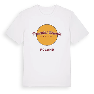 Trawniki-Kolonia cirkel t-shirt – ekologisk bomull t-shirt från Pinshirt