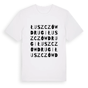 Łuszczów Drugi ordlek t-shirt – ekologisk bomull t-shirt från Pinshirt