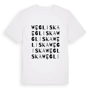 Węgliska ordlek t-shirt – ekologisk bomull t-shirt från Pinshirt