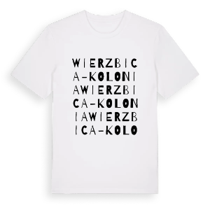 Wierzbica-Kolonia ordlek t-shirt – ekologisk bomull t-shirt från Pinshirt