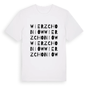 Wierzchoniów ordlek t-shirt – ekologisk bomull t-shirt från Pinshirt