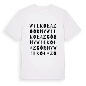 Wilkołaz Górny ordlek t-shirt – ekologisk bomull t-shirt från Pinshirt