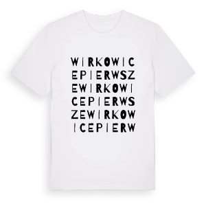 Wirkowice Pierwsze ordlek t-shirt – ekologisk bomull t-shirt från Pinshirt