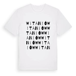 Witaniów ordlek t-shirt – ekologisk bomull t-shirt från Pinshirt