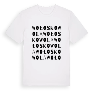 Wołoskowola ordlek t-shirt – ekologisk bomull t-shirt från Pinshirt