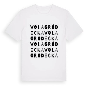 Wola Gródecka ordlek t-shirt – ekologisk bomull t-shirt från Pinshirt