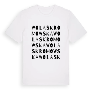 Wola Skromowska ordlek t-shirt – ekologisk bomull t-shirt från Pinshirt