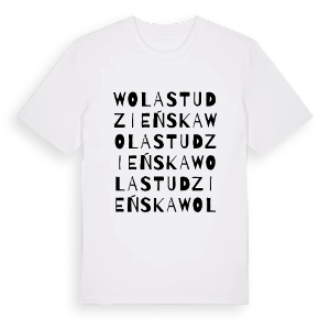 Wola Studzieńska ordlek t-shirt – ekologisk bomull t-shirt från Pinshirt