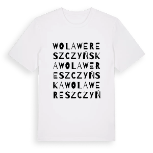 Wola Wereszczyńska ordlek t-shirt – ekologisk bomull t-shirt från Pinshirt